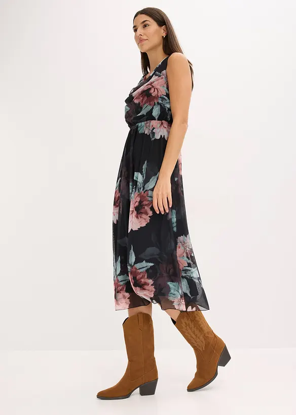 Robe midi en mesh doux, bonprix