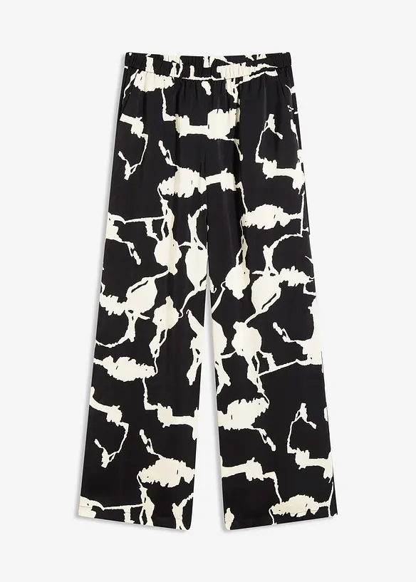 Pantalon palazzo en satin fluide, bonprix