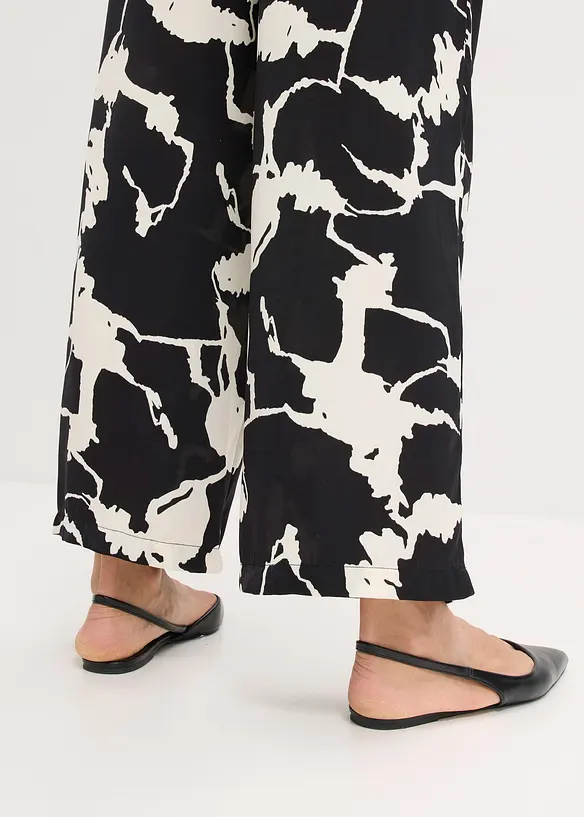 Pantalon palazzo en satin fluide, bonprix