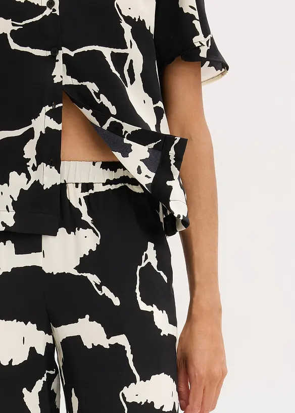 Pantalon palazzo en satin fluide, bonprix