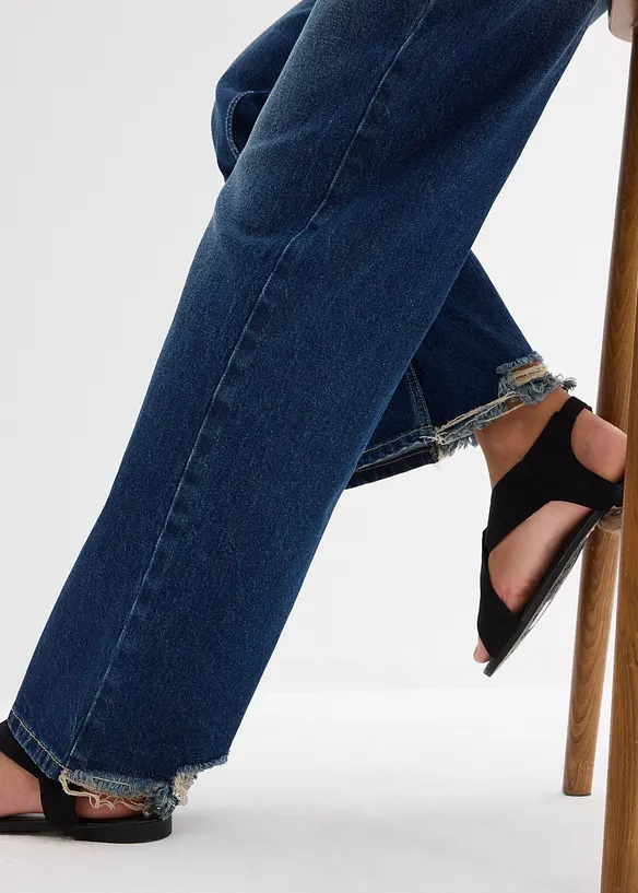 Jean droit, taille mi-haute, bonprix