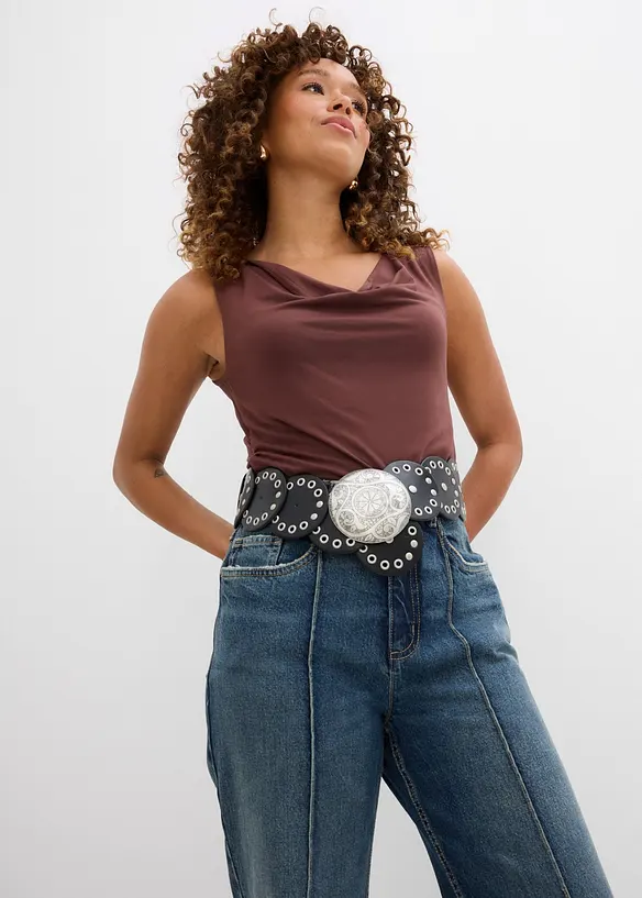 Jean droit, taille haute, bonprix