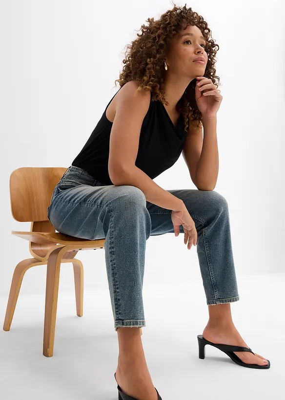 Jean mom taille haute, bonprix