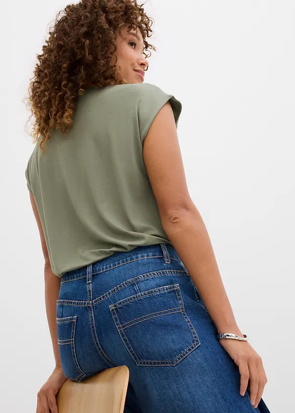 Jean large taille mi-haute, bonprix