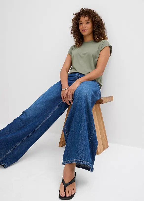 Jean large taille mi-haute, bonprix