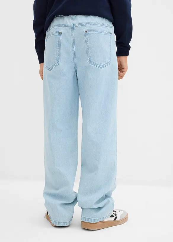 Jean droit, loose, à taille élastiquée, bonprix