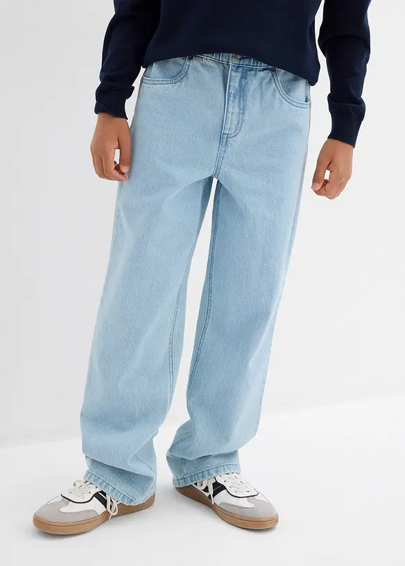 Jean droit, loose, à taille élastiquée, bonprix