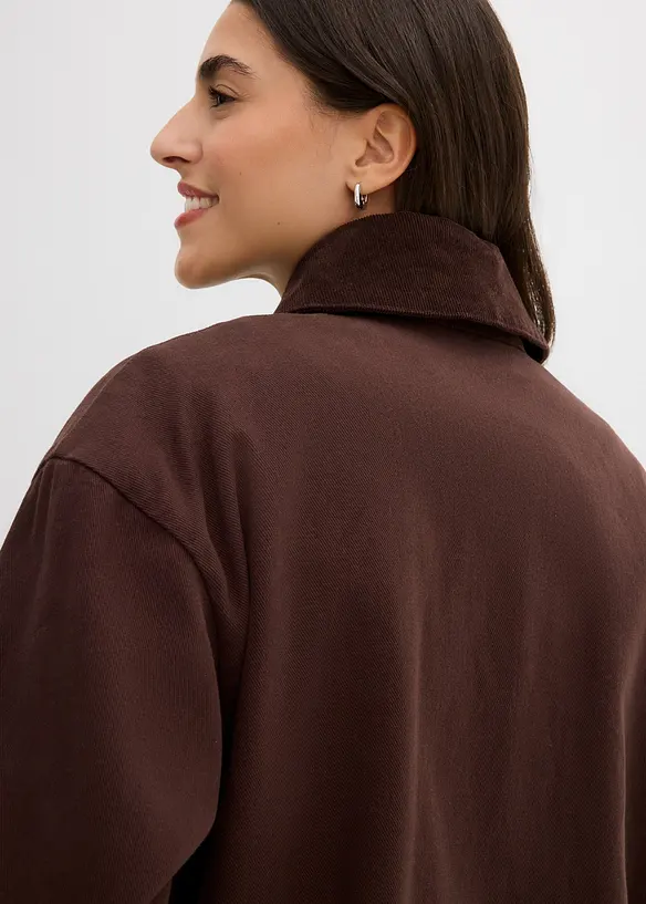 Veste légère en twill avec col en velours côtelé, bonprix