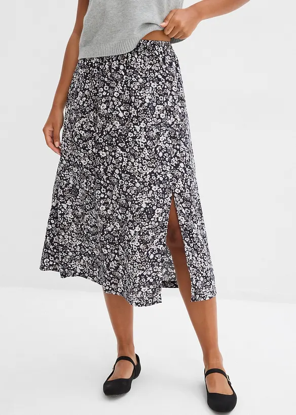 Jupe midi en viscose, bonprix