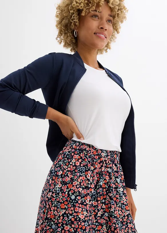 Jupe midi en viscose, bonprix
