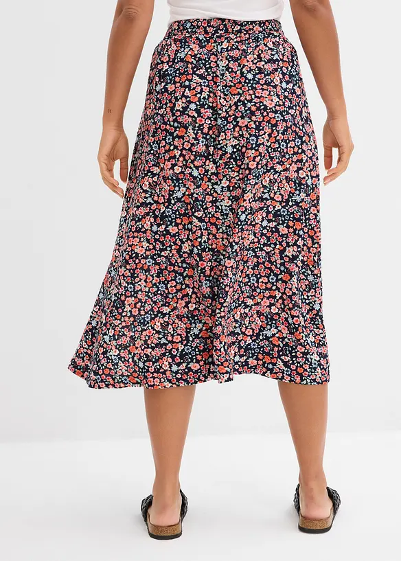 Jupe midi en viscose, bonprix