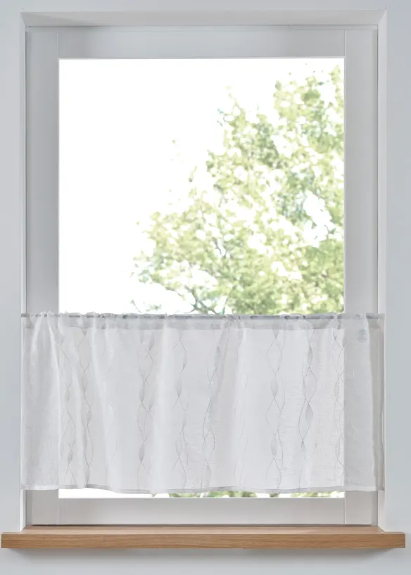 Brise-bise avec ondulations brodées, bonprix