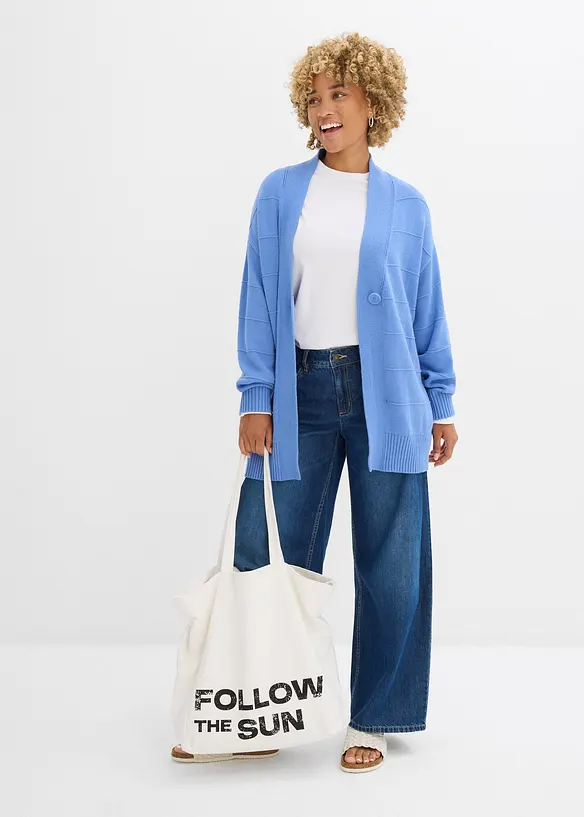 Gilet long en maille, bonprix