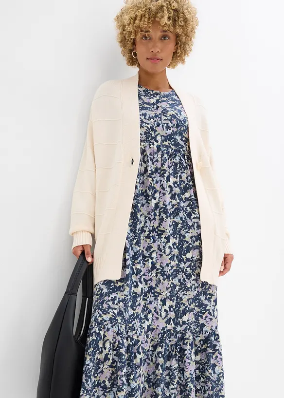 Gilet long en maille, bonprix