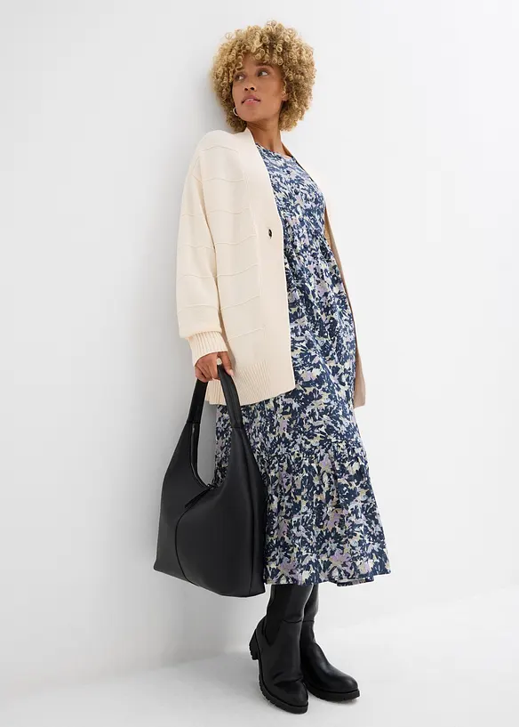 Gilet long en maille, bonprix