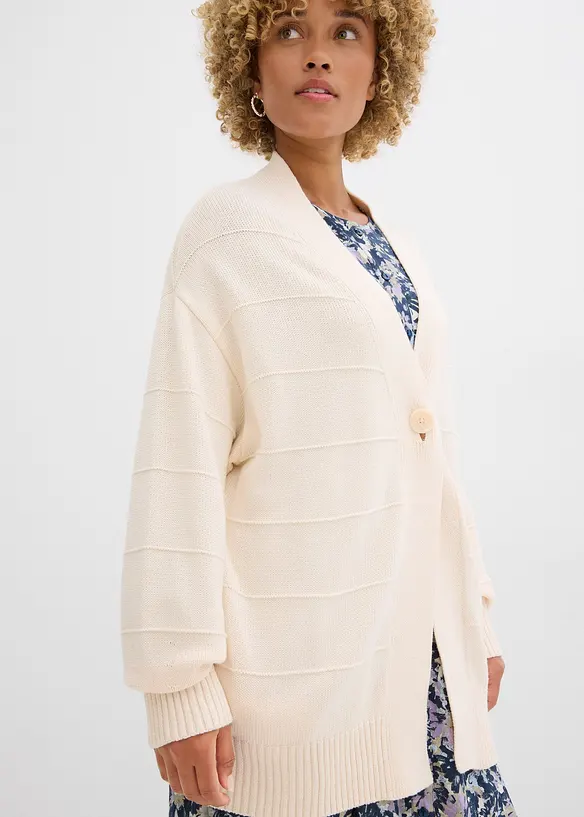 Gilet long en maille, bonprix