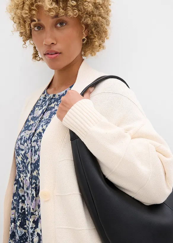 Gilet long en maille, bonprix