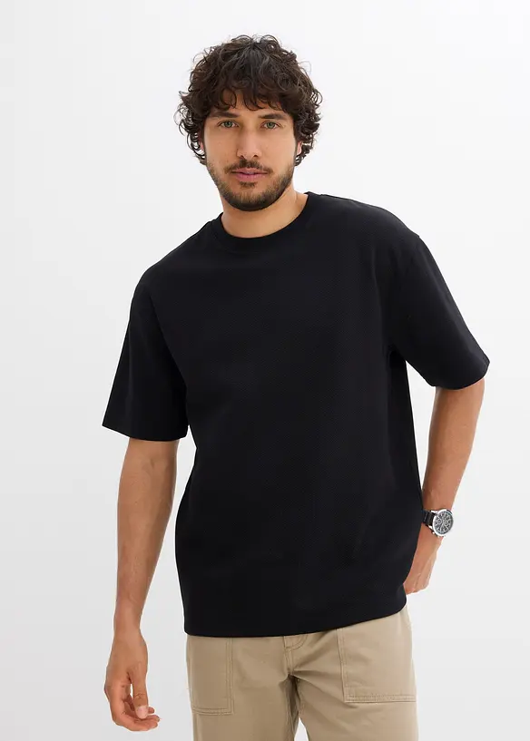 T-shirt en jersey épais et texturé, loose, bonprix