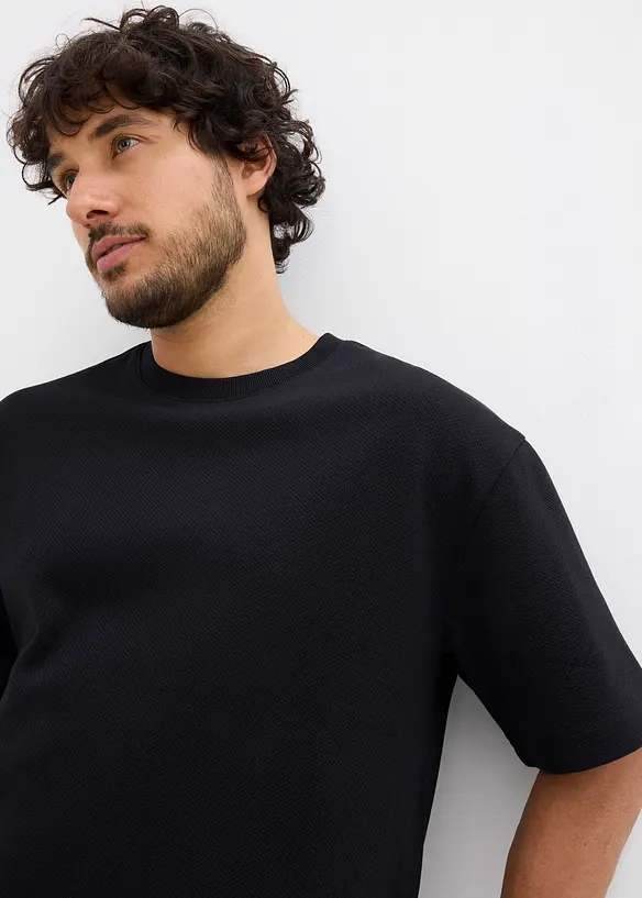 T-shirt en jersey épais et texturé, loose, bonprix