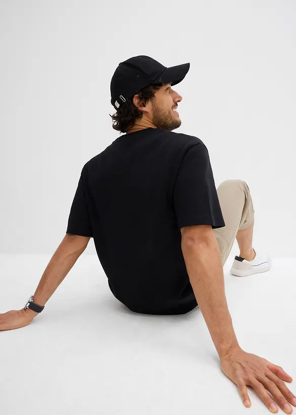 T-shirt en jersey épais et texturé, loose, bonprix