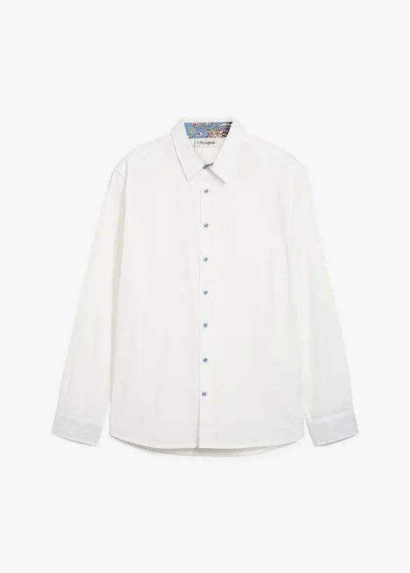 Chemise habillée 100% coton à détails contrastants, regular, bonprix