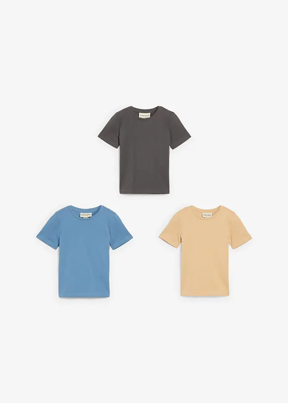 Lot de 3 T-shirts 100% coton, bonprix