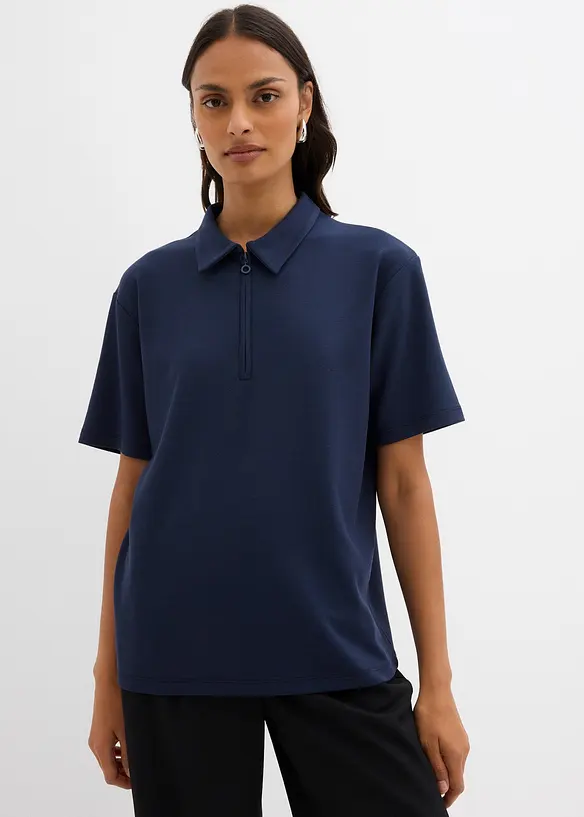 Polo en viscose mélangée, bonprix