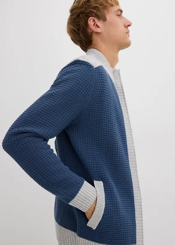 Veste en grosse maille à col montant, bonprix