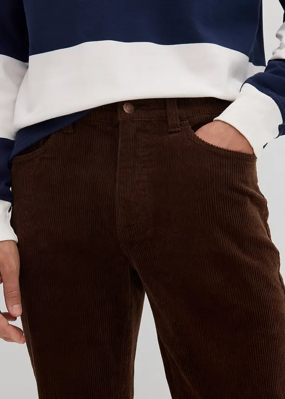 Pantalon en velours côtelé extensible et confortable, Slim, bonprix