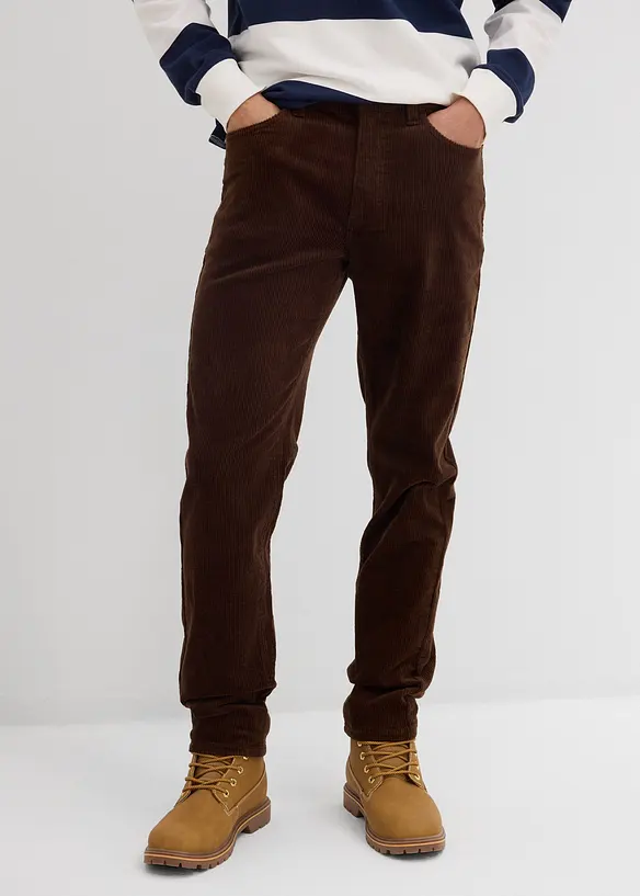 Pantalon en velours côtelé extensible et confortable, Slim, bonprix