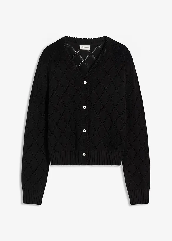 Gilet en maille ajourée, bonprix