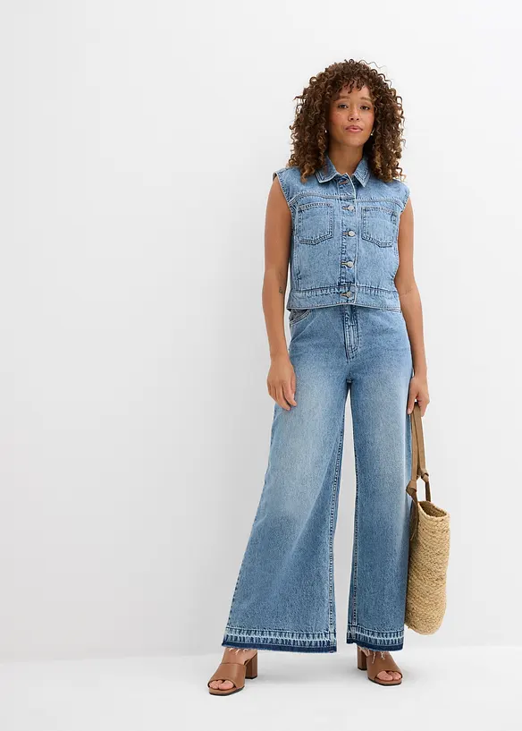 Gilet sans manches en jean, bonprix