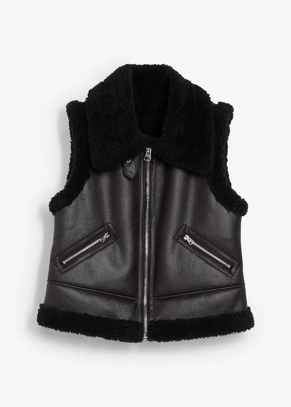 Gilet sans manches enduit, bonprix