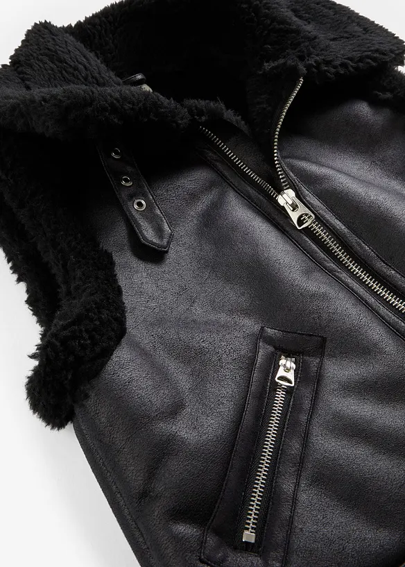 Gilet sans manches enduit, bonprix