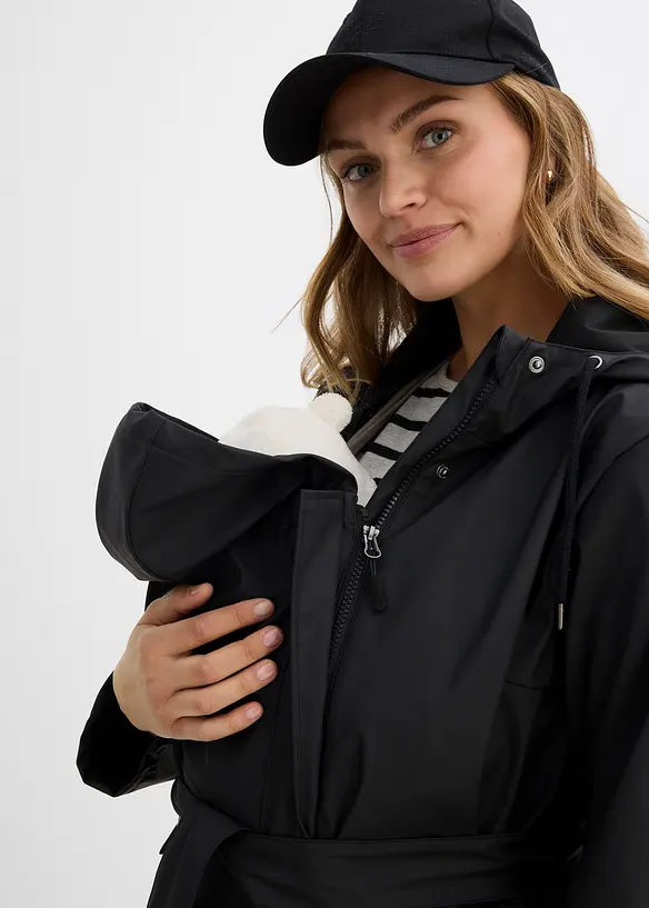 Manteau de grossesse 3 en 1 imperméable et coupe-vent avec fonction portage, deux empiècements, bonprix
