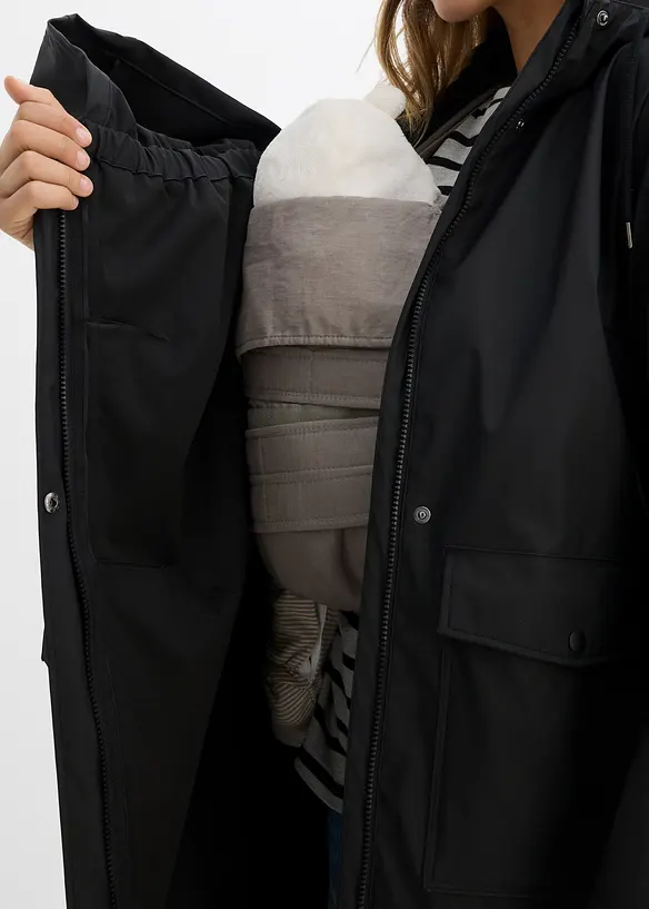 Manteau de grossesse 3 en 1 imperméable et coupe-vent avec fonction portage, deux empiècements, bonprix