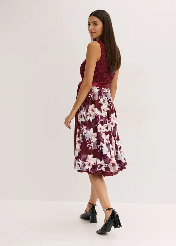 Dirndl avec broderie et jupe en velours (ens. 2 pces), bonprix