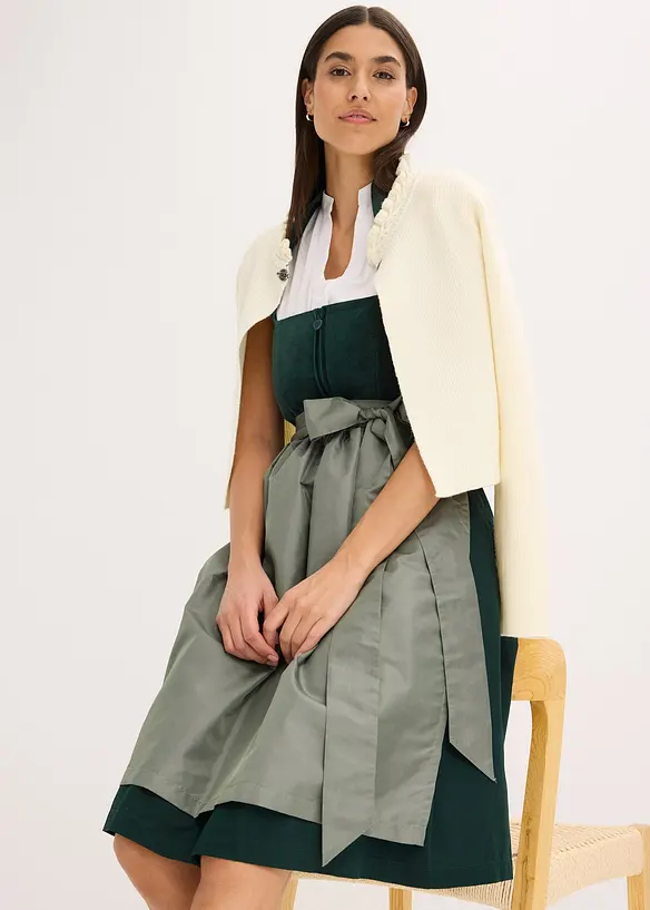 Dirndl avec corsage en velours et tablier en satin, bonprix