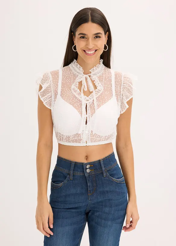 Chemisier de Dirndl en tulle plumetis, bonprix