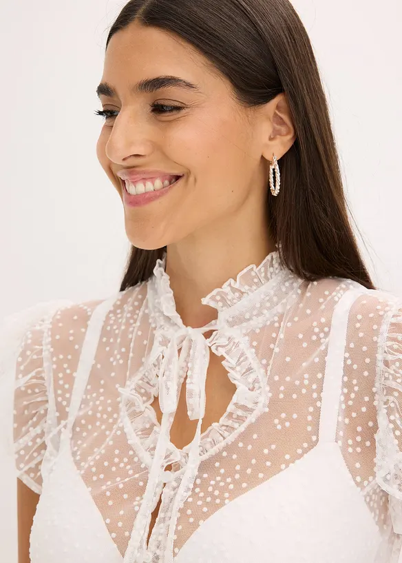 Chemisier de Dirndl en tulle plumetis, bonprix