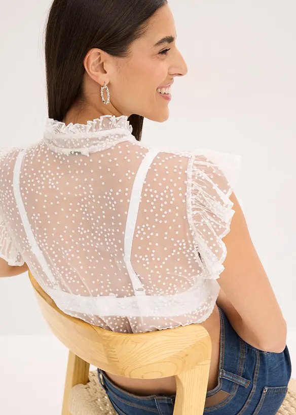 Chemisier de Dirndl en tulle plumetis, bonprix