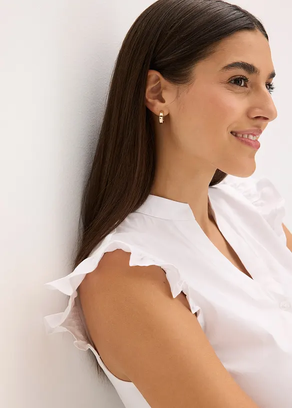 Chemisier de Dirndl à col montant et mancherons volantés, bonprix