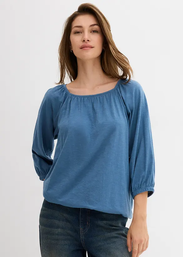 Blouse en jersey 100% coton, bonprix