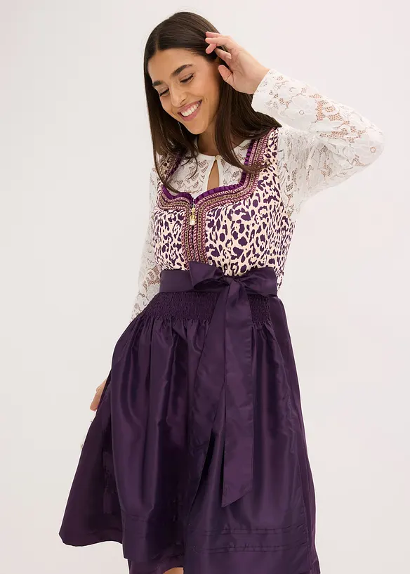 Dirndl avec tablier brodé (ens. 2 pces), bonprix