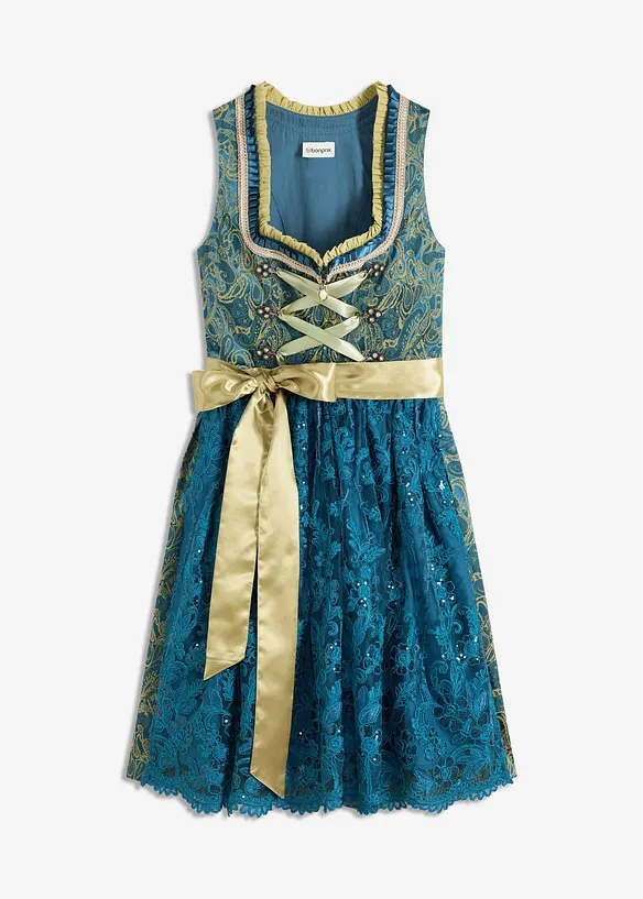 Dirndl avec tablier à sequins (ens. 2 pces), bonprix