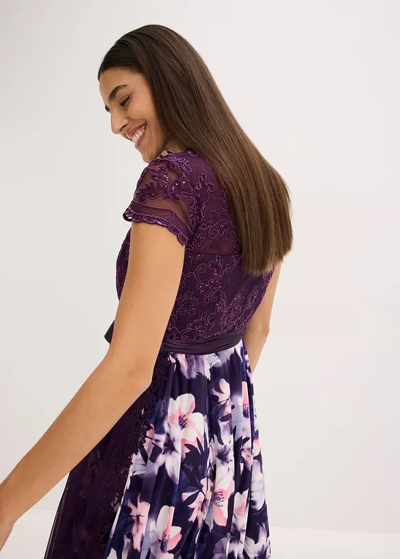 Dirndl avec broderie et jupe en velours (ens. 2 pces), bonprix