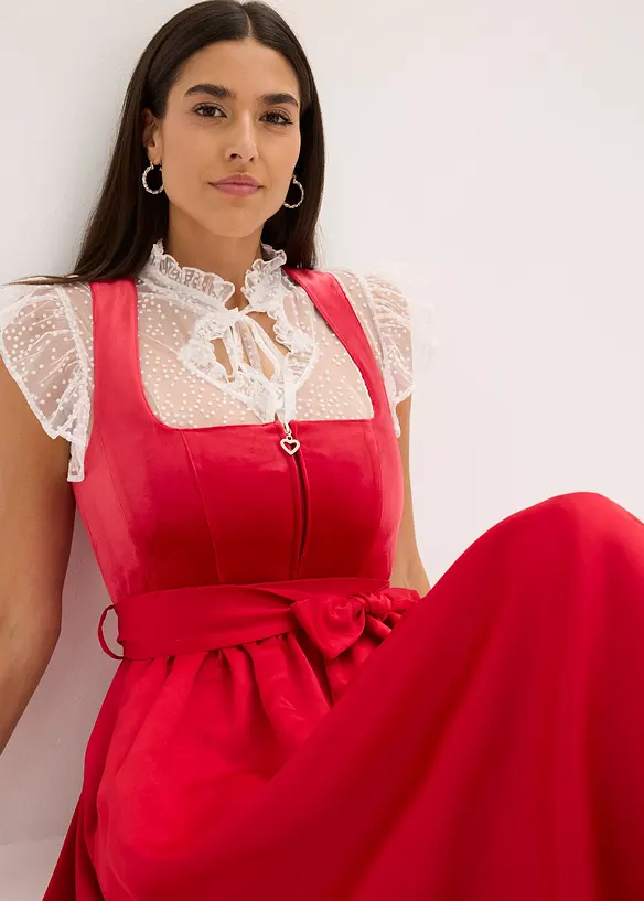 Dirndl avec velours, longueur midi (ens. 2 pces), bonprix