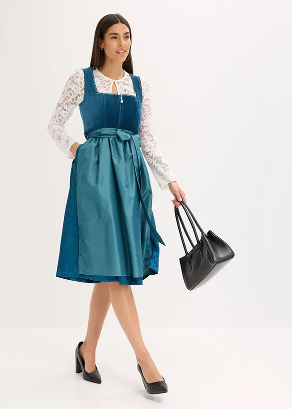 Dirndl avec velours en longueur midi (ens. 2 pces), bonprix