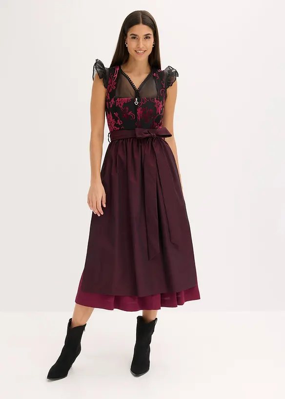 Dirndl avec velours en longueur midi (ens. 2 pces), bonprix