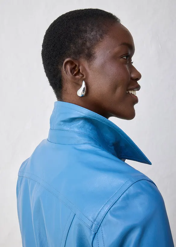 Veste en cuir nappa d’agneau, bonprix